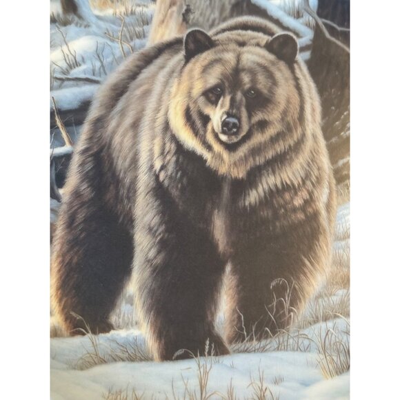 Vintage Dominion China Plate The Grizzly Bear By Paul Krapf 1988 Collector Plate - Picture 5 of 5